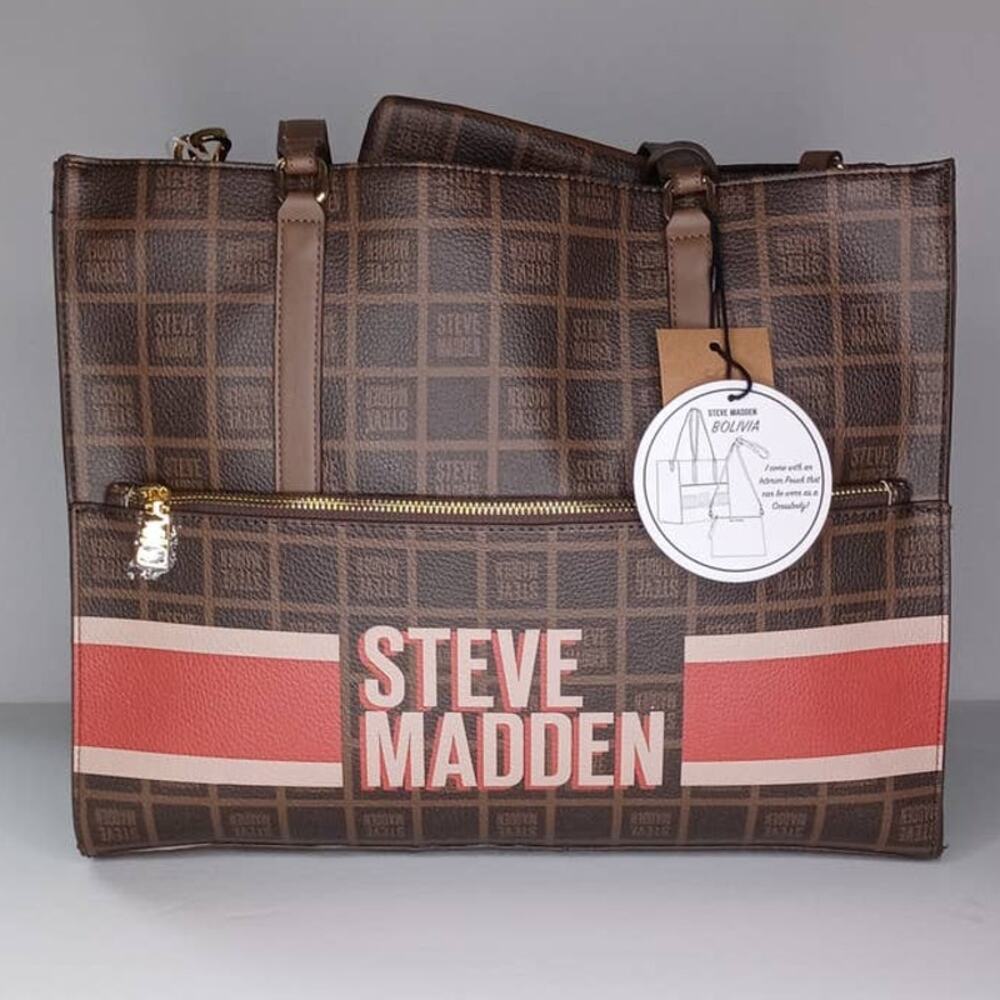 Steve Madden Boliva 3 Piece Set Includes Tote, Crossbody & Wristlet - New